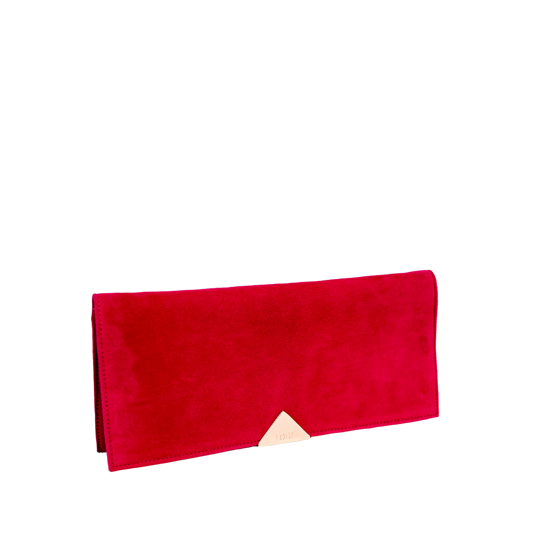 LODI Suede Clutch Bag Bag in Pink Official Irish Stockists Swit Swoo