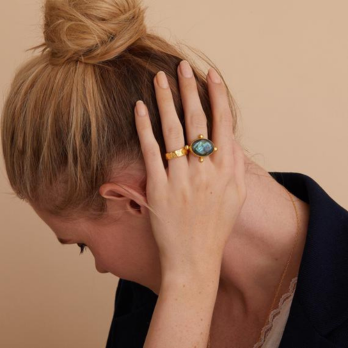 Gold Textured Band Ring - Ottoman Hands