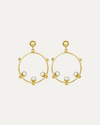 Aristea Pearl & Gold Bead Hoop Earrings- Ottoman Hands