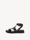 Tamaris Designer Flat Black Sandals