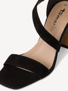 Tamaris Trapeze Heeled Black Sandals