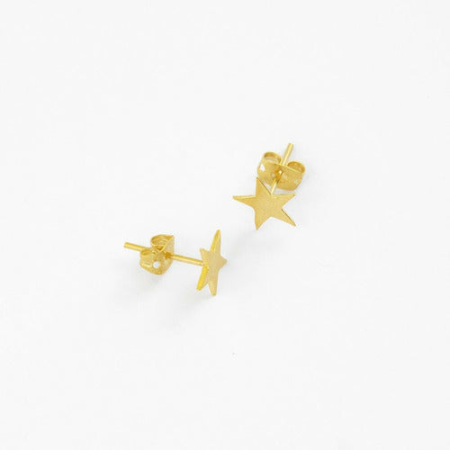 Gold Star Stud Earrings