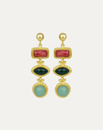 Innana Gemstone Statement Earrings - Ottoman Hands