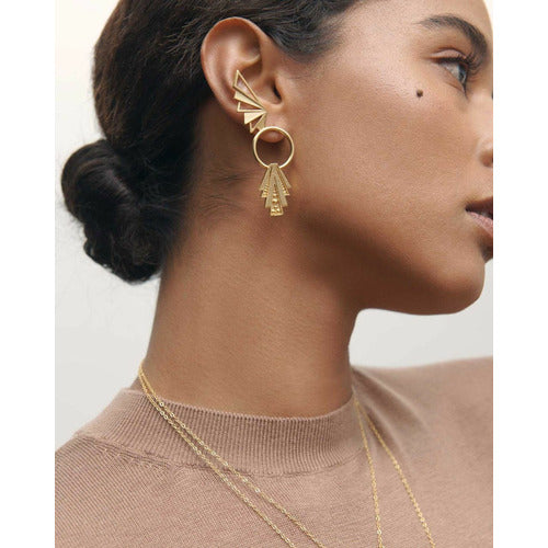 Lee Front Hoop Stud Earrings
