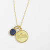 Libra Zodiac Necklace with Sapphire Charm