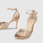 LODI Yisis High Heel Sandals in Gold Metallic