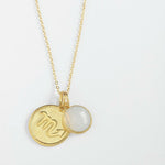 Scorpio Zodiac Necklace with Pearl Charm
